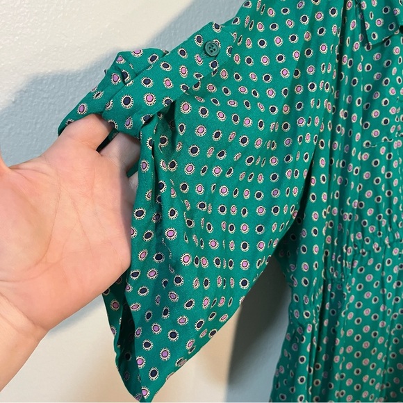 Torrid Emerald Long Sleeve Shirt Dress Plus Size 4X Business Casual Holiday - Picture 6 of 7